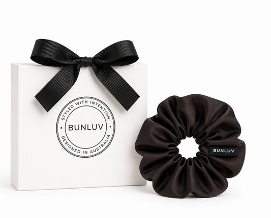 Mulberry Silk Scrunchie – Dark Chocolate